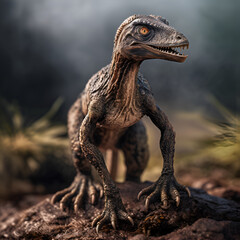 Obraz premium Velociraptor dinosaur 3d 4k