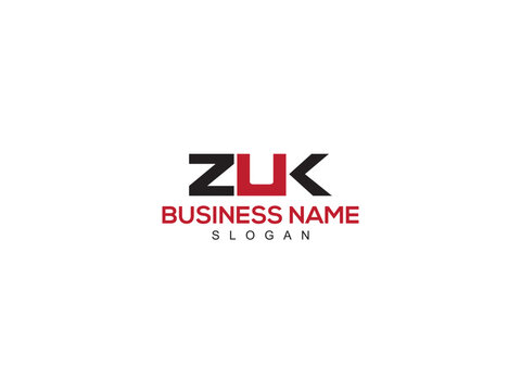 ZUK Logo Design, ZU logo letter Vector Art Stock Image