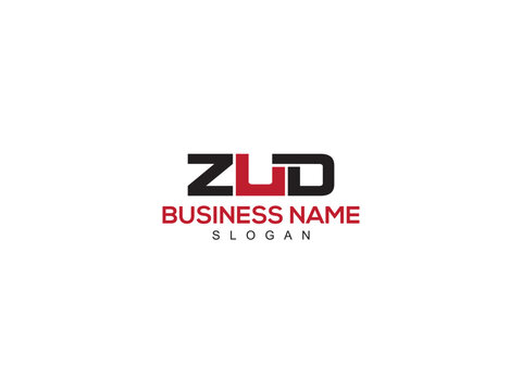 ZUD Logo Design, ZU logo letter Vector Art Stock Image