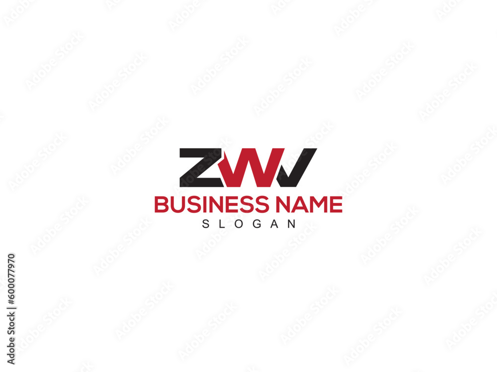 Wall mural initial zwl zw z w l business logo letter vector art for you