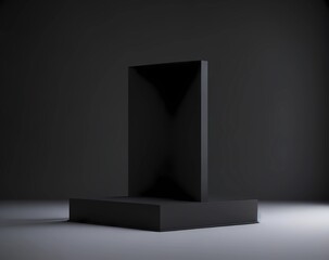 leeres Ausstellungspodium-Modell Illustration Ai Kl dunkel 3d für Produkte Hintergrund 