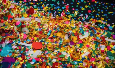 The streets were filled with colorful confetti Creating using generative AI tools