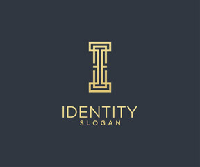 Letter I logo design for various types of businesses and company. Luxury and elegant Letter I vector