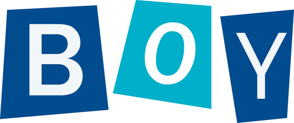 Boy Magazine Cutout Lettering