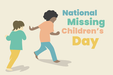 Illustration vector graphic of national missing children's day. Good for poster