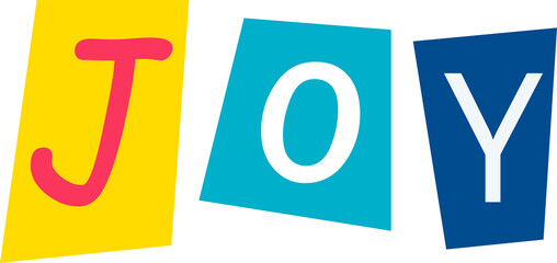 Joy Magazine Cutout Lettering