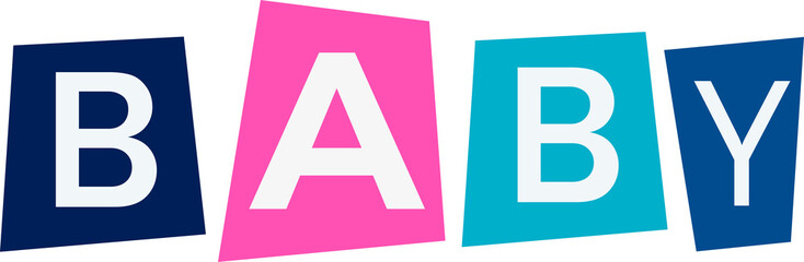 Baby Magazine Cutout Lettering