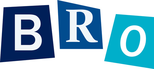 Bro Magazine Cutout Lettering