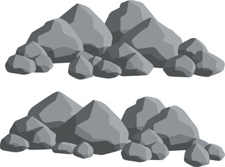 Natural wall stones and rocks.