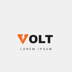V logo energy vector for identity company. initial letter thunder template vector illustration for your brand