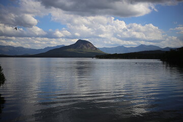 lake and mountains