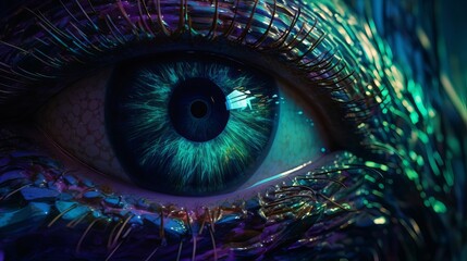 Obraz premium Basic close - eye, spaceship zone, untouchable couture organize,. AI Generated