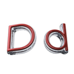 Letter D 3D rendering transparent background