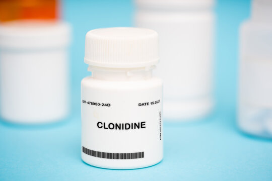 Clonidine medication In plastic vial