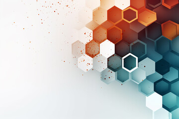  Geometric abstract background with simple elements. Futuristic technology concept. Generative ai