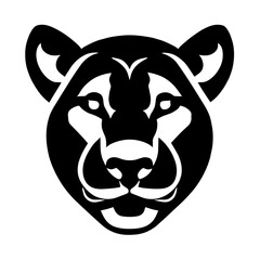 Animal head vector design black and white
