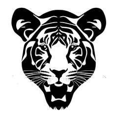 Animal head vector design black and white