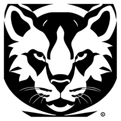 Animal head vector design black and white