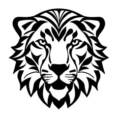 Animal head vector design black and white