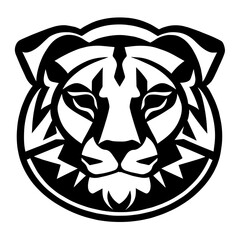 Fototapeta premium Animal head vector design black and white