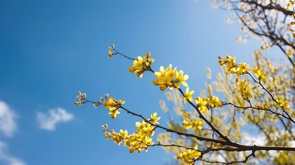 yellow spring by ai generative