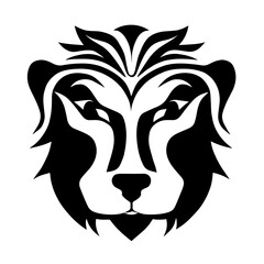 Animal head vector design black and white