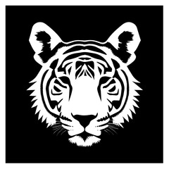 Animal head vector design black and white