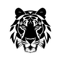 Animal head vector design black and white