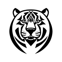 Animal head vector design black and white