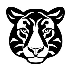 Animal head vector design black and white
