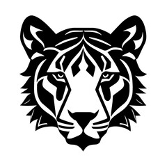 Animal head vector design black and white