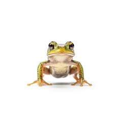Obraz premium Baby Frog isolated on white (generative AI)