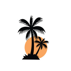 palm tree logo icon