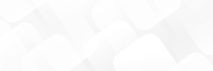 Abstract geometric white and gray on light silver gradient background. Modern banner design. Vector Illustration