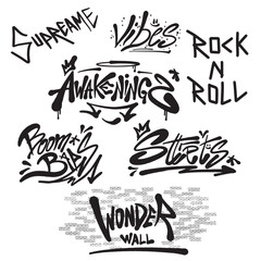 Handlettering graffiti art sets ,good for graphic design resources, posters, banners, printings, stikers, pamflets, and more.