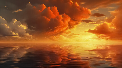 Beautiful sea landscape during sunset