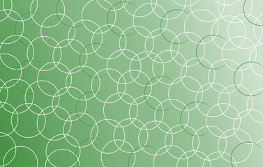 Green background with geometric shapes