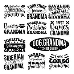 Fototapeta premium Dog grandma Sublimation design bundle