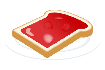 苺ジャムトースト