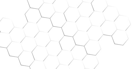  Abstract hexagon honeycomb background in grey and white color. hexagon concept design abstract technology background. Vector Illustration.
