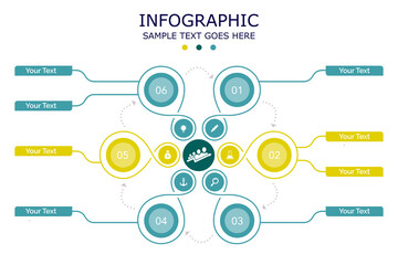 Designing Effective Infographic 6 elemant Presentations with Creative Layouts and Graphics
