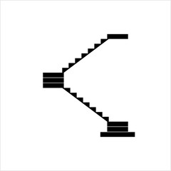 Stair Icon, Staircase, Stairway, Flight Of Stairs, Floor Vertical Distance Bridge