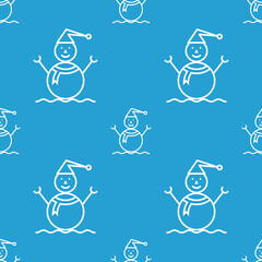 Snowman Icon Seamless Pattern M_2106001