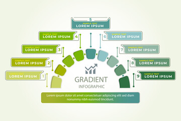 Free vector organizational chart infographic 9 elemant