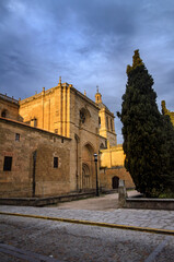 Obraz premium Ciudad Rodrigo is a small Spanish town with a beautiful old town. An ancient border stronghold towards Portugal, it is located on a steep hill to the right of the Agueda river.