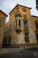 Obraz premium Ciudad Rodrigo is a small Spanish town with a beautiful old town. An ancient border stronghold towards Portugal, it is located on a steep hill to the right of the Agueda river.