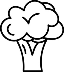 Doodle Broccoli Illustration