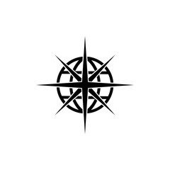 Compass globe icon logo isolated on transparent background