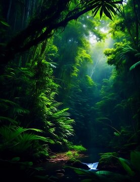 magistic picture of wild jungle