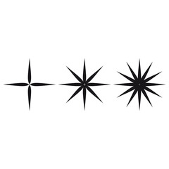 Fototapeta premium Swiss bauhaus y2k brutalist elements. Abstract geometric shapes, contemporary star figure. Vector memphis design, primitive element set